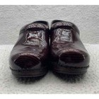 Dansko Slip Resistant Clog Womens Eu 37 Mule Shiny Red Striped Nurse Doctor Chef