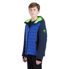 New Gerry Youth Boys Light Weight Welded Hooded Jacket Blue Size Large 14-16
