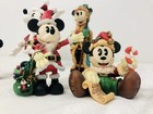 Lot Of 6 Vintage Disney Enesco Christmas Mickey Mouse Figurines No Boxes