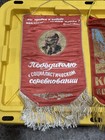 Lot Of Two  2  Original Soviet Political Pennants - Lenin - Ships Free   