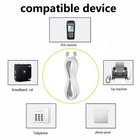 Long Telephone Extension Cord 20 Ft  White  Phone Cable Wire With Standard Rj11