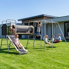 5 In 1 Swing Set With Slide Monkey Bars Crawl Tunnel Backyard Kids Outdoor Play