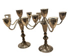 2 Pair Of Duchin Creation Sterling Silver 5 Candle Holder Weighted 61 Oz