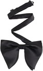 Mens Oversized Satin Silk Bow Tie Solid Color Formal Tuxedo Big Bowtie