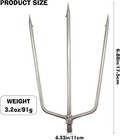 Fregito Fishing Harpoon Stainless Steel Fishing Barbed Spear Gig Gaff With 8m   