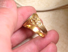 Rare 1920 s Citizens Military Training Camps 14k Gold Shell Men s Ring Sz 10 25