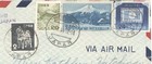 1958 Japan Airmail Cover To Oregon Mixed Franking Mt Fuji Dog Temple Stamps