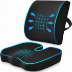 Ergonomic Office Chair Seat Cushion   Lumbar Support Pillow Set For Comfort