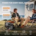 4000w Portable Inverter Generator For Home Backup  Camping   Rv     Epa Compliant