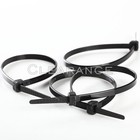100 Pcs Pack 8  Inch Black Network Cable Cord Wire Tie Strap 50 Lbs Zip Nylon