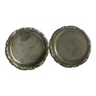 Vintage Silverplate Made In Italy Ep On Steel Coasters Small Dish Set Of 2 4   