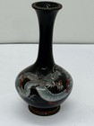 Antique Signed Miniature Japanese Meiji Period Dragon Cloisonne Vase Circa 1895