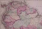 Nice Antique 1866 Map   South America By A  J  Johnson 18x26