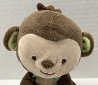 Fisher Price Plush Brown Monkey Green Bow 2013 Snugamonkey 6    Stuffed Animal