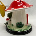 Vintage Pixie Elf Bank Japan Ceramic Mushroom Butterfly Lefton 1950   s