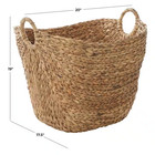Seagrass Handmade Large Woven Storage Basket With Ring Handles