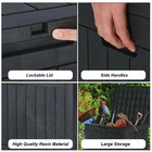  31 Gallon Resin Deck Box  Waterproof Uv Resistant Outdoor Storage Box