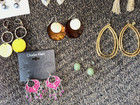 Vintage Custom Jewelry Lot Of 12 Pairs Of Pierced Earrings  b          58