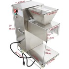 Commercial Meat Cutter Electric 10mm Blade Meat Slicer Stainless Steel 400kg h