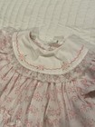 Vintage Dress Girls Floral Ruffle Dress Lace Collar 12 Months
