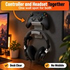 Wall Mount For Xbox Controller And Headset     Space-saving Dual Holder  Grey