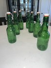 Vintage Grolsch Beer Green Glass 16oz  Bottle Porcelain Flip Swing Top Lot Of 7