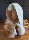 Vtg Fisher Price 1985 Teddy Beddy Bear 10  Bedtime Plush Striped Pjs   Nite Cap