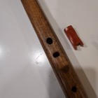 Vintage Native American Style Wooden Handmade Flute 17 1 2  Signed 