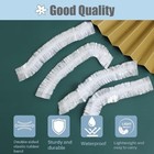100pk Disposable Shower Caps Large Size 50cm 20in Unisex Plastic Hair - Clear