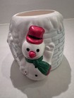 Vintage Relpo Igloo Christmas Snowman Planter