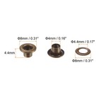 200 Set Grommets Kit Metal Eyelets 4mm 0 16  Grommet For Shoes Clothes Bronze