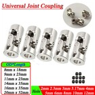 Hole 2mm To 12mm Motor Shaft Coupler Connector Universal Joint Coupling For Diy