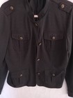 Apt 9 Steampunk Womens Military Style Jacket Gray Pockets Size L Vintage