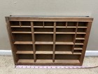 Vtg Wood Printers Drawer 16 x11  Letterpress Trinket Shelf Display Curio Cabinet