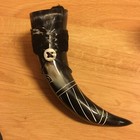 5moonsun5 Original Handcrafted Authentic Viking Drinking Horn W Stand   Holster