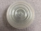 Vintage Mid Century Flush Ceiling Mount Clear   White Glass Lamp Shade 6    Globe