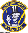 Usaf 95th Fighter Squadron -tyndall Afb  Fl - Original - 4  Air Force Vel Patch
