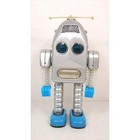 Tin Toy  Hahatoy Thunder Robot Silver Battery Powered Tintoy Reproduction