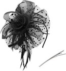 Zando 2025 Mesh Kentucky Derby Fascinators Hats For Women One Size  Black 