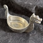 Vintage Havstad Tinn Pewter Dragon Viking Ship Salt Keeper Norway