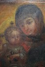 Antique Original 18th Century Oil Painting Religious Art Virgin Mary Child Jesus