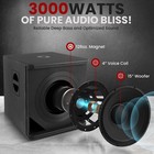 Pyle 15  3000w Active Powered Subwoofer Box System With Professional Design