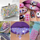 1000pcs Mixed Sizes 3 4 5 6 8 10mm Flatback Half Round Pearls Gems For Crafting 