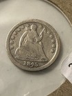 1845 Seated Liberty Half Dime            Silver Beauty       Book  180 