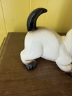 Vintage Siamese Cat Figurine Ceramic Big Blue Eyes Pretty Kitty  Mcm Pink Tongue