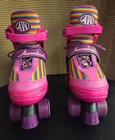 Girls Adjustable Quad Skates Size 5-8 Aerowheels Pink Rainbow Roller Skates