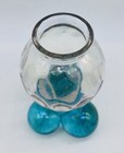 Amazing Rare Antique Bohemian Harrach Soap Bubble Ball Footed Glass Vase