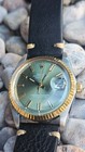 Vintage Rolex Datejust 1601  Olive Green Dial  2-tone Men s Automatic Watch 1975