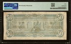 T-66  50 1864 Confederate States Civil War Obsolete Banknote Currency Pmg Au 50
