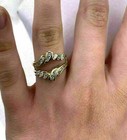 1ct Lab Created Diamond Marquise Wedding Enhancer Band Ring 14k Yellow Gold Ove